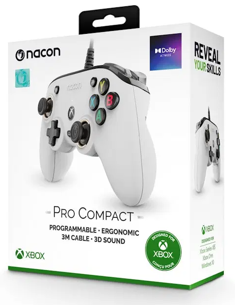 Nacon Pro Compact ohjain Xbox Valkoinen